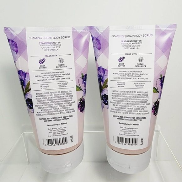 2 Gingham VIBRANT Bath & Body Works Foaming Sugar Body Scrub 8oz each NEW - Picture 8 of 8